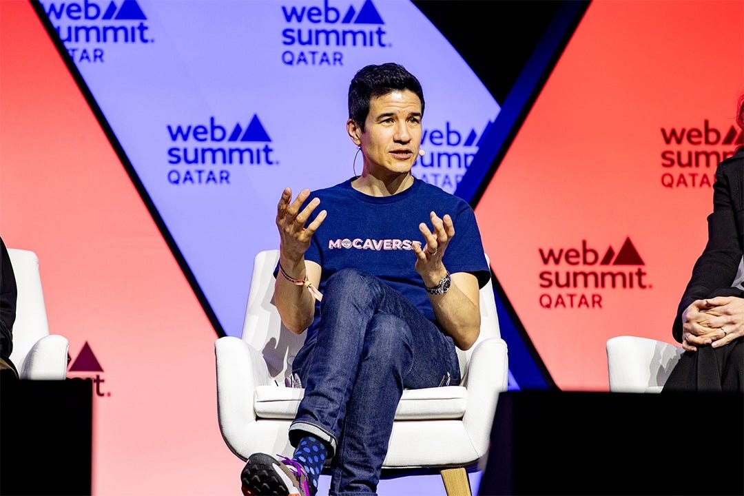 Robby Yung, CEO of Animoca Brands, speaks at Web Summit Qatar on Feb. 25. Photo: Web Summit
