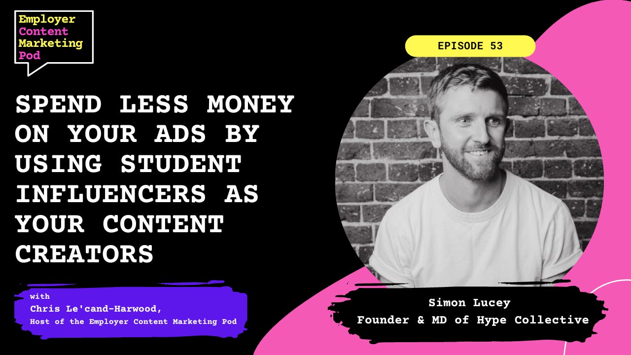 E53: Spend less on your ads by using student influencers as your content creators