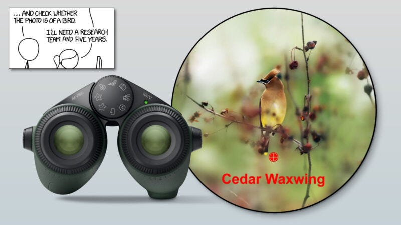 Famous xkcd comic comes full circle with AI bird-identifying binoculars |  Ars Technica