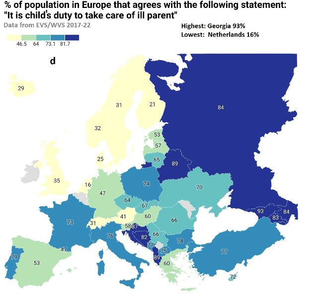 Is it child's duty to take care of ill parrent survey map