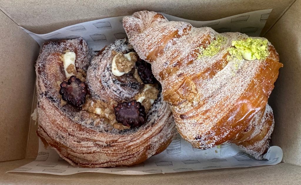 Two beautiful pastries from Butter and Crumble.