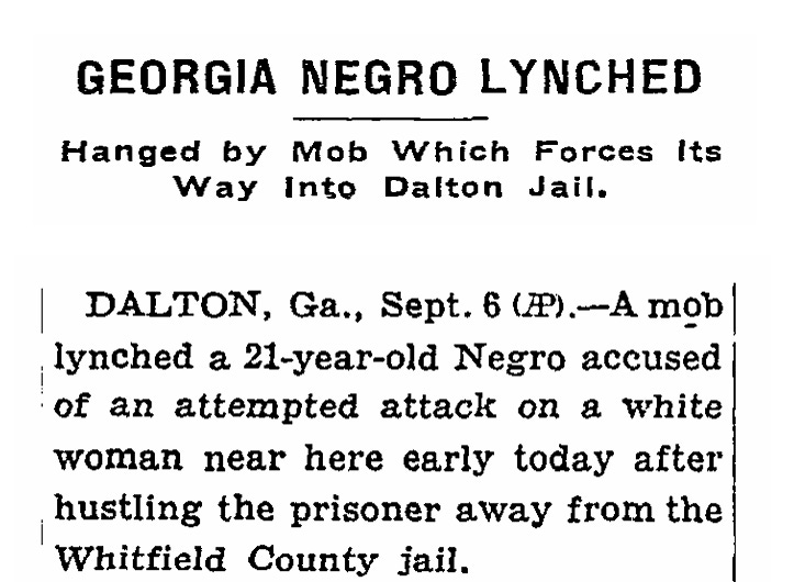 The New York Times’ coverage of Lon McCamy’s lynching on Monday, September 7, 1936.Article about Lon McCamy’s lynching in the Monday, September 7, 1936 edition of the New York Times.