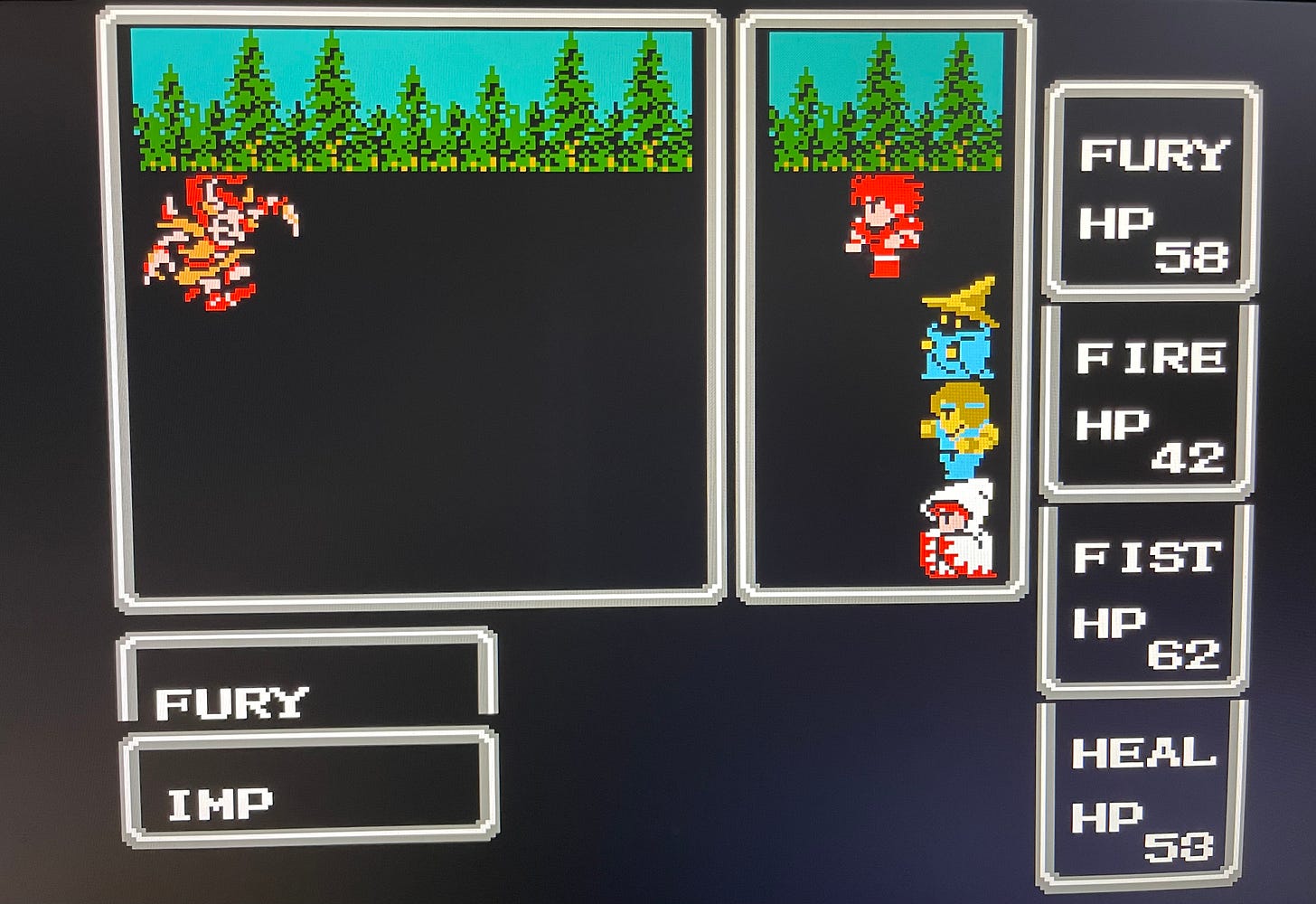 Final Fantasy 1 battle