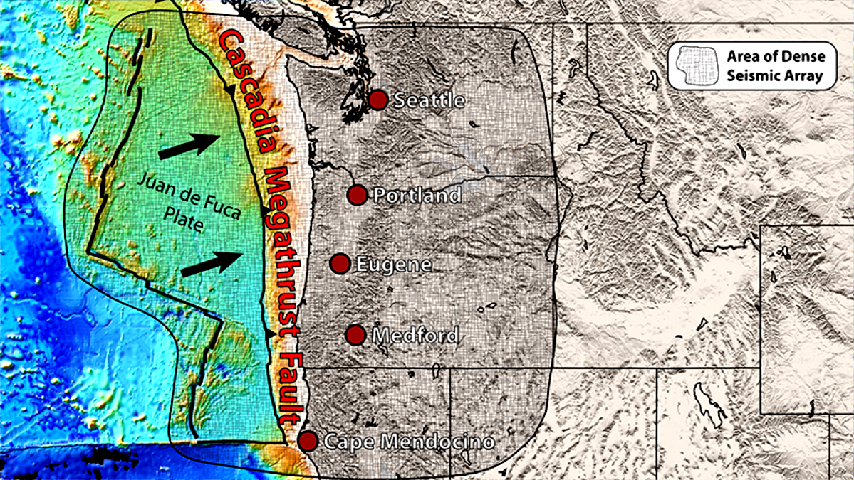 Graphic shows the study area in the Pacific Northwest