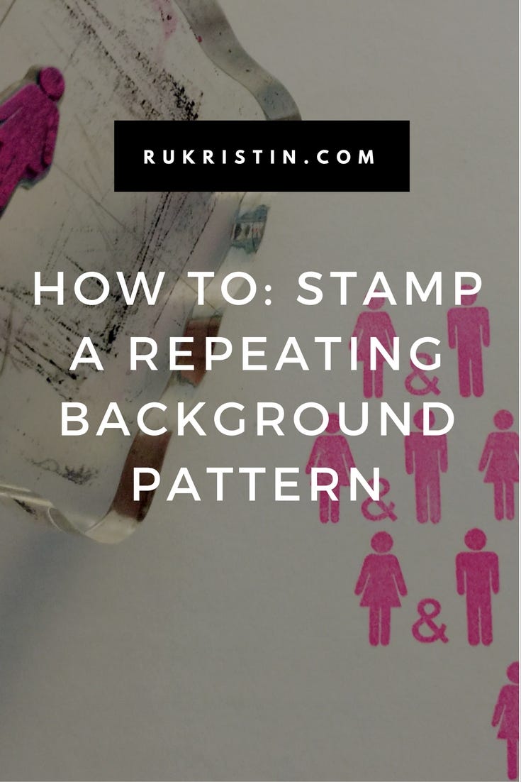 How to stamp a repeating background pattern