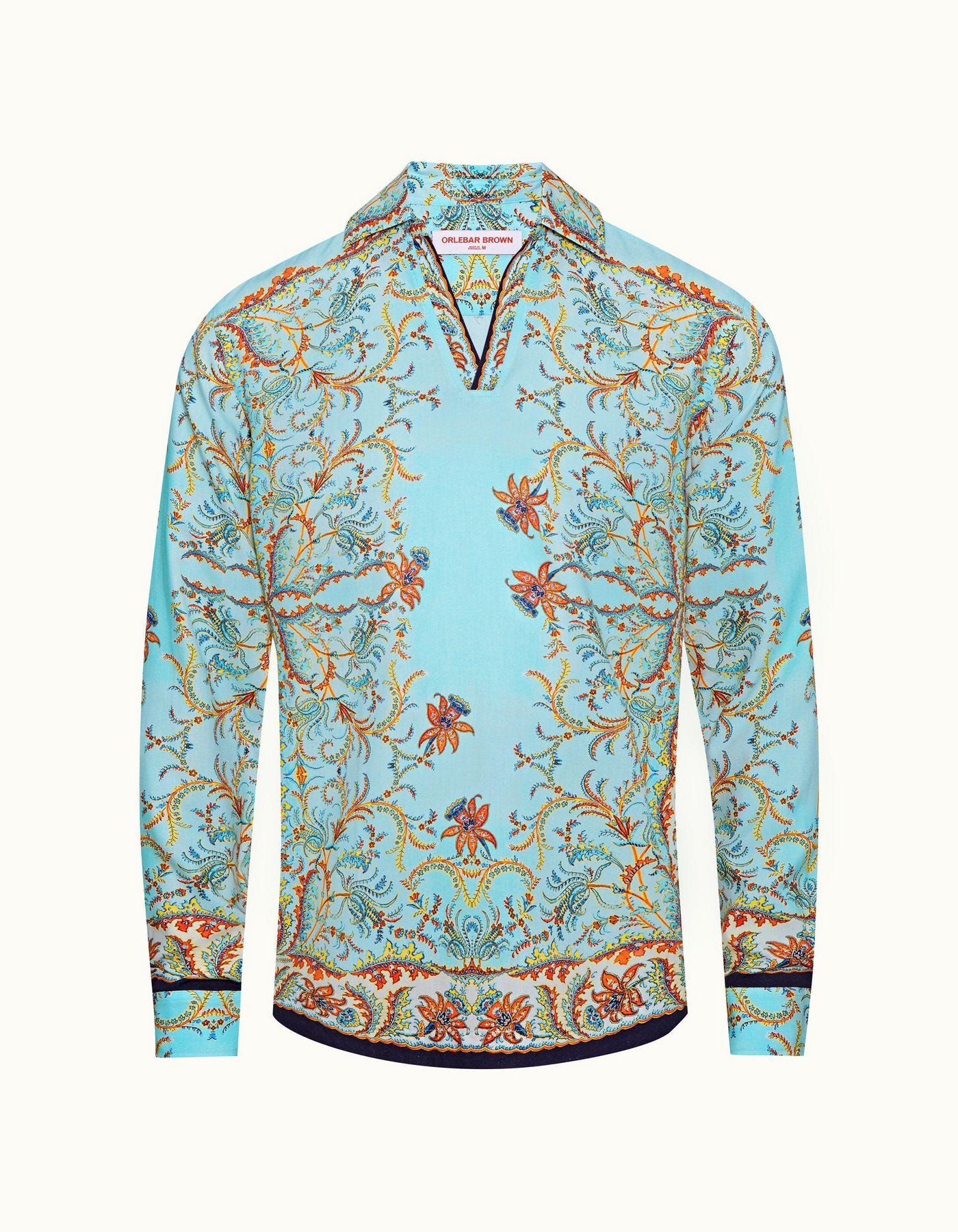 Ridley Linen - Mens Multi Paisley Relaxed Fit Overhead Shirt