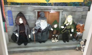 Handmade Lord of the Rings characters.