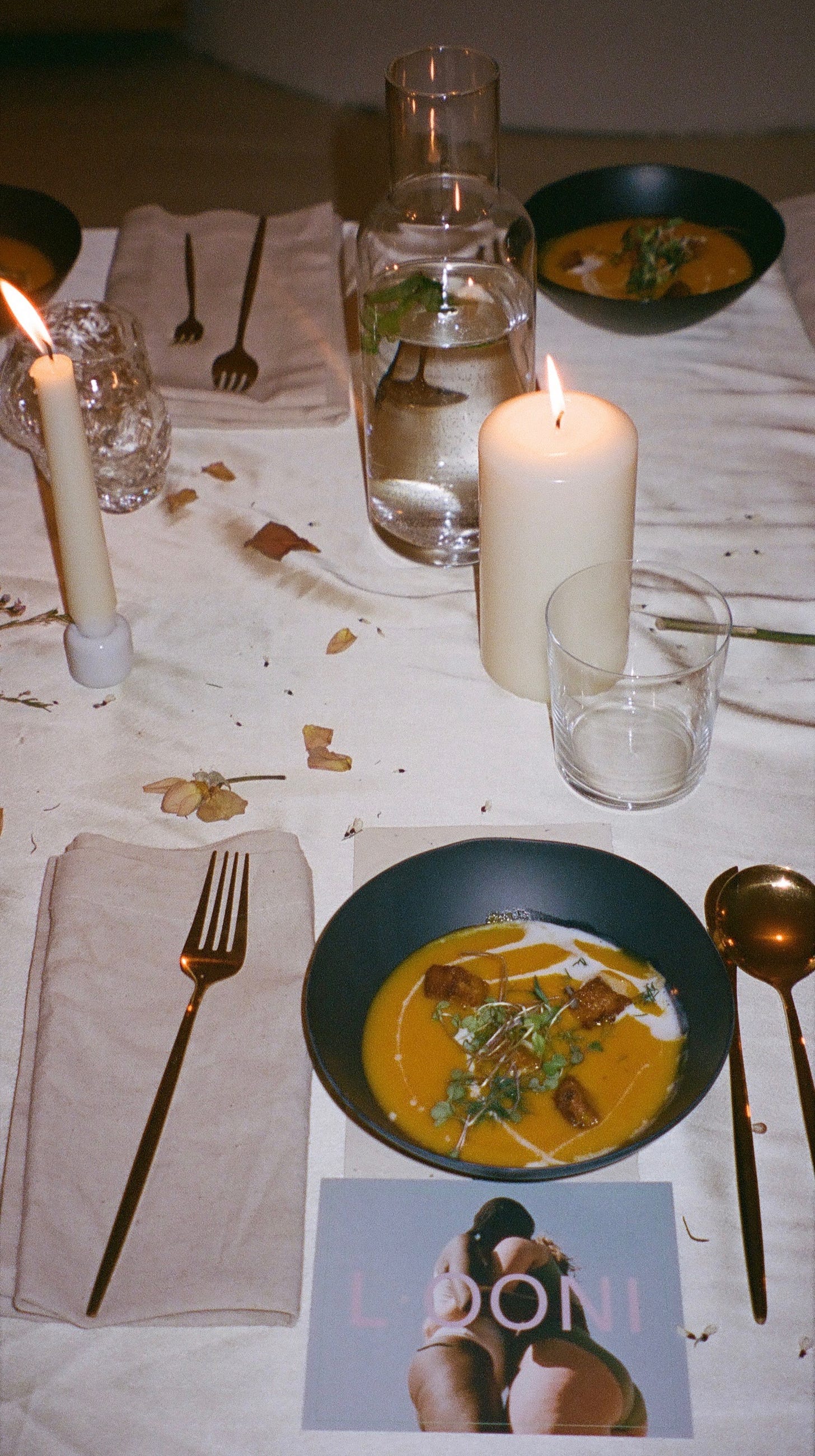 Nourishing, plant-based meal at Looni and Füde dinner event