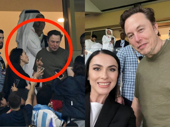 Elon Musk and Nailya Asker-Zade.
