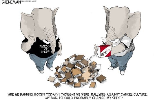 Florida Education Commissioner Manny Diaz claims county school districts have overreacted to state laws on vetting school library books, but the demands of conservative groups such as Moms for Liberty say otherwise.