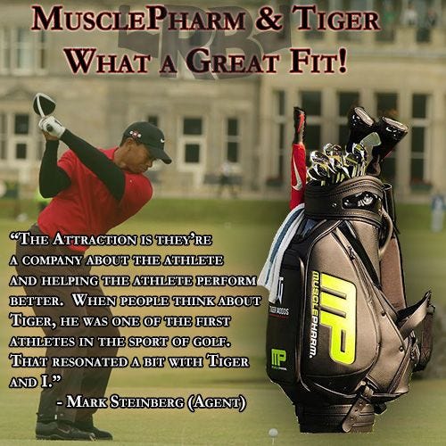 MusclePharm and Tiger Woods what a great fit. | Muscle pharm, Fitness ...