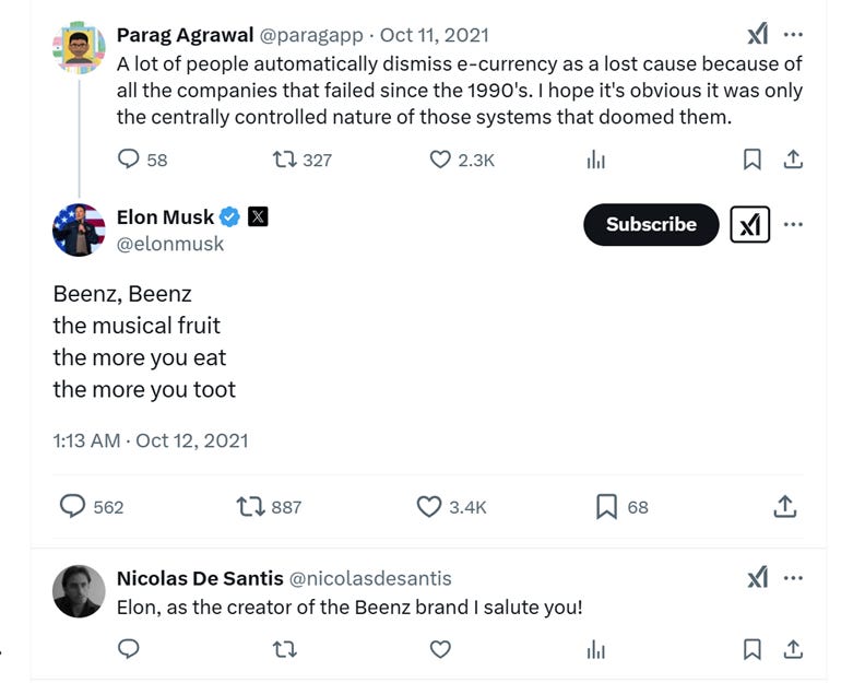 Nicolas De Santis beenz.com Elon Musk