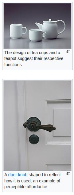 images of tea cups and a tea pot and a door knob from that WIkipedia page