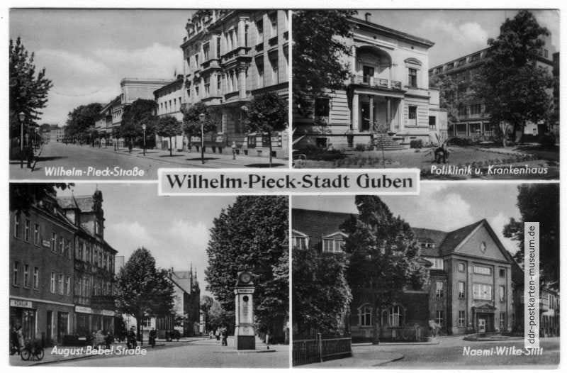 Mehrbildkarte Wilhelm-Pieck-Stadt Guben - 1961 | DDR-Postkarten-Museum