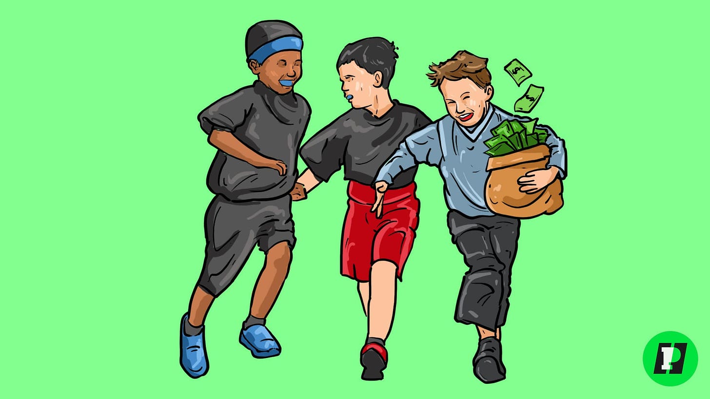 image portraying the money entering youth sports
