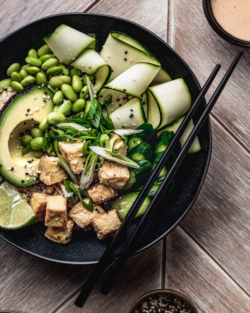 vegan poke bowl