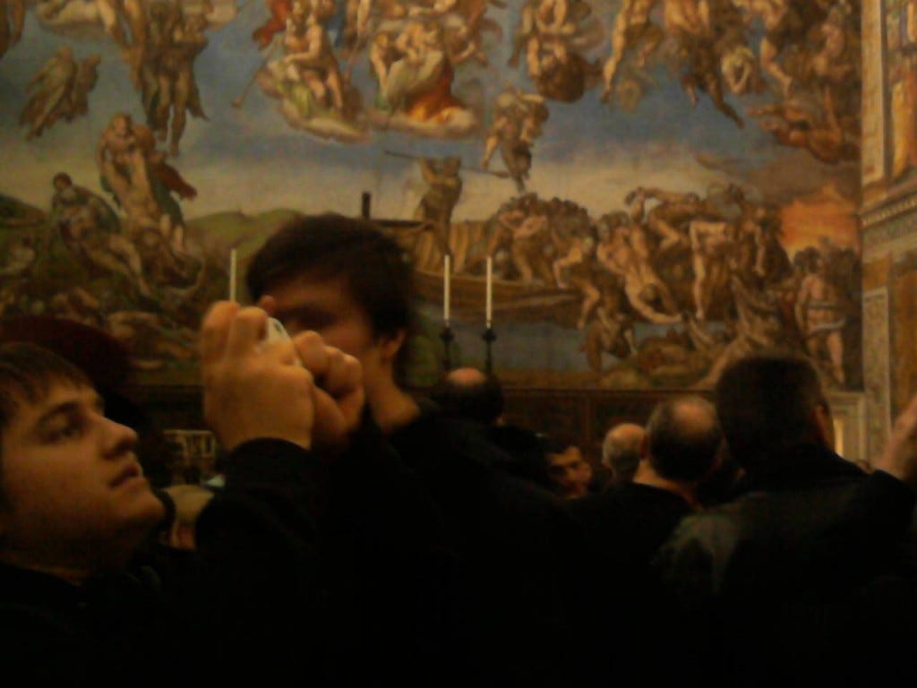 illegal pictures in the Cistine Chapel