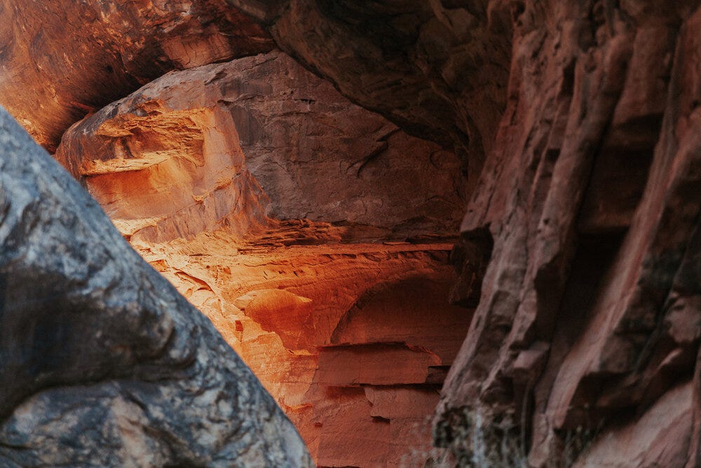 Light reflecting on slot canyon walls is one of my favorite things.