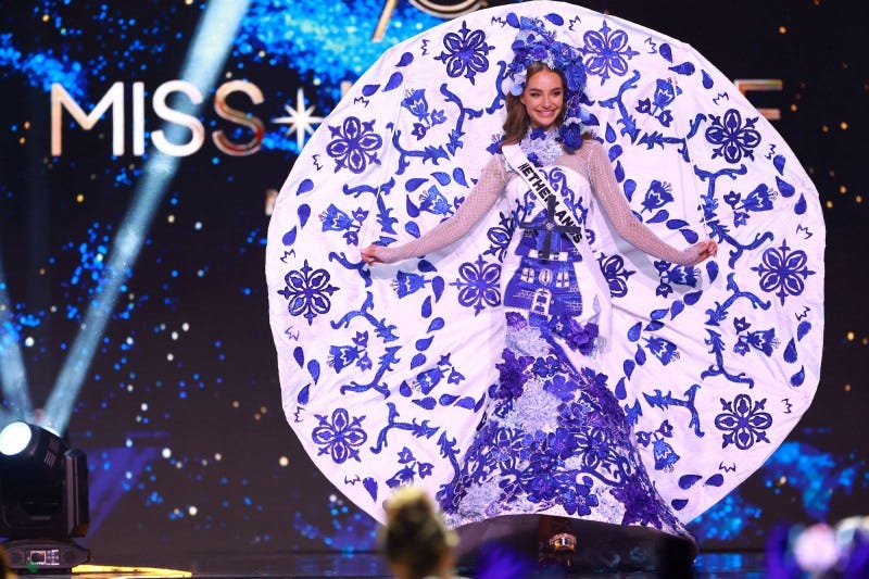 MEXICO CITY, MEXICO - NOVEMBER 14: Miss Netherlands Faith Landman participates in the The 73rd Miss Universe Competition - Preliminary Competition at Arena Ciudad de Mexico on November 14, 2024 in Mexico City, Mexico. (Photo by Hector Vivas/Getty Images)