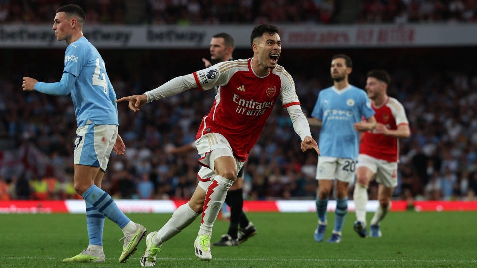 Gabriel Martinelli scored Arsenal's winning goal against Man City Gabriel Martinelli scored Arsenal's winning goal against Man City