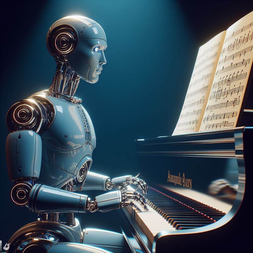 Robot playing the piano