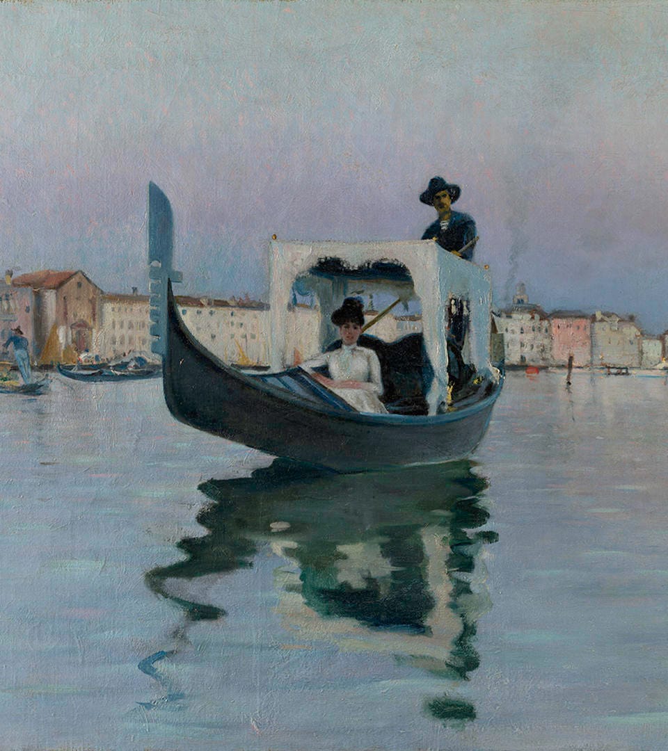 Ralph Wormeley Curtis, Return from the Lido, 1884, Oil on Canvas, Image courtesy of the Isabella Stewart Gardner Museum