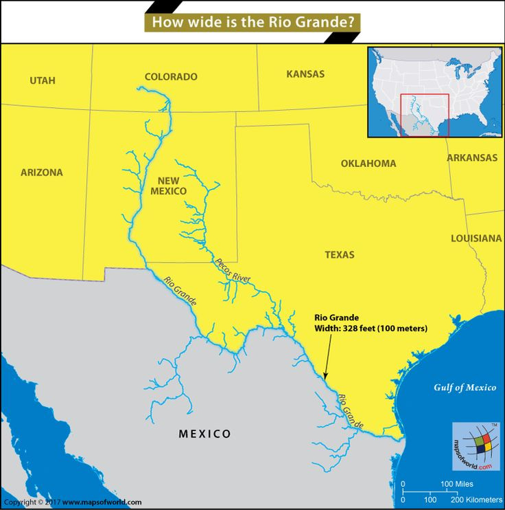 How Wide is the Rio Grande? - Answers | Rio grande, Usa map, Rio