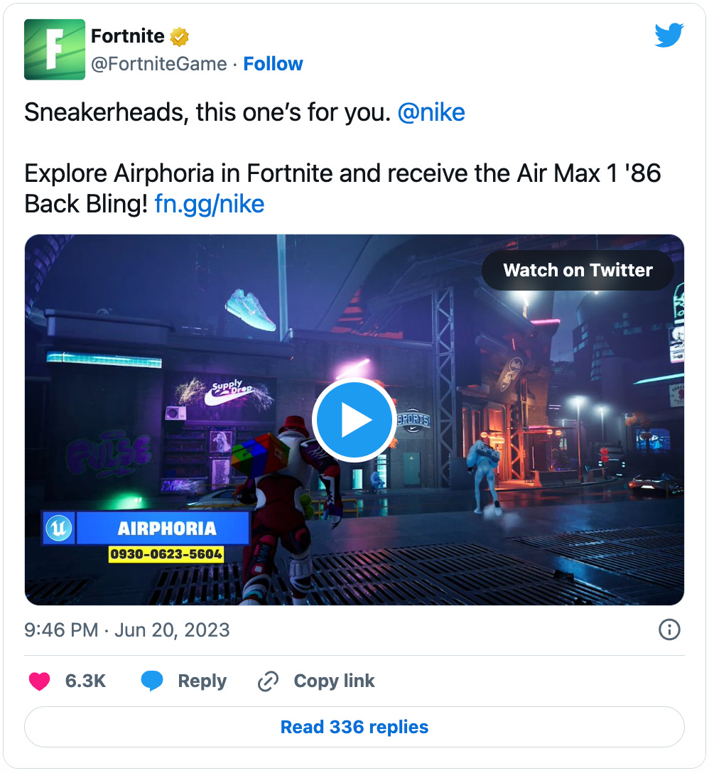 Fortnite: No Nike-themed Game NFT in Our Game