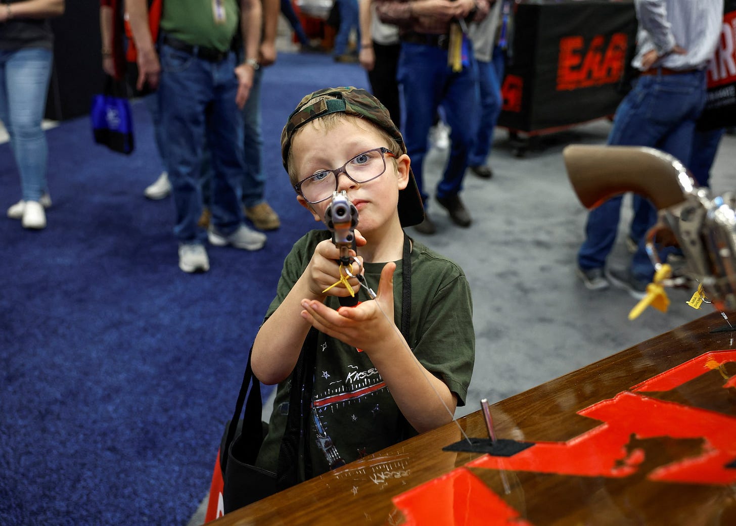 The National Rifle Association (NRA) annual meeting is held in Indianapolis