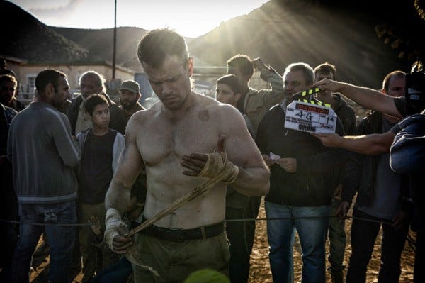 matt damon shirtless jason bourne super bowl 50 commercial 2016