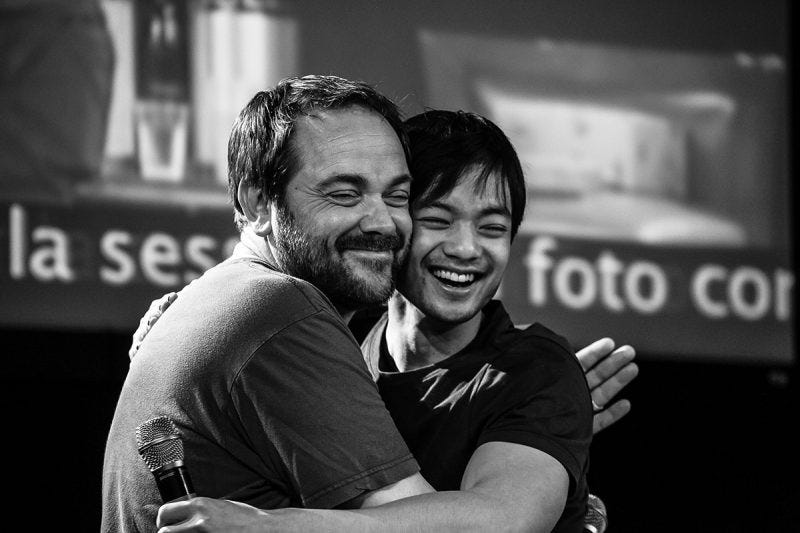 osric chau supernatural hug