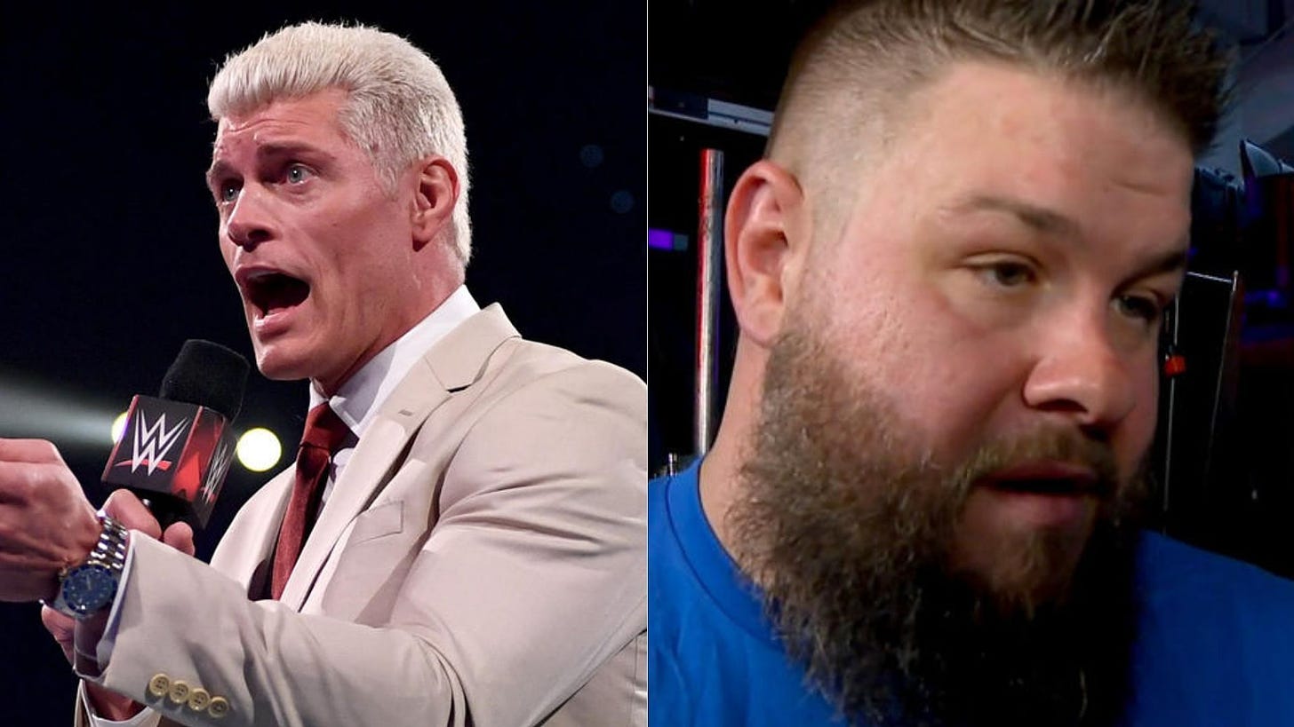 Cody Rhodes (left); Kevin Owens (right)