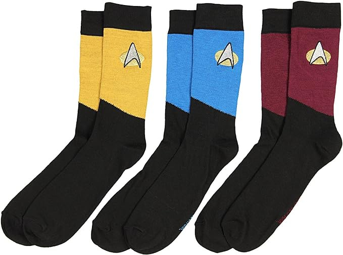 Bioworld Star Trek The Next Generation Uniform Adult Crew Socks