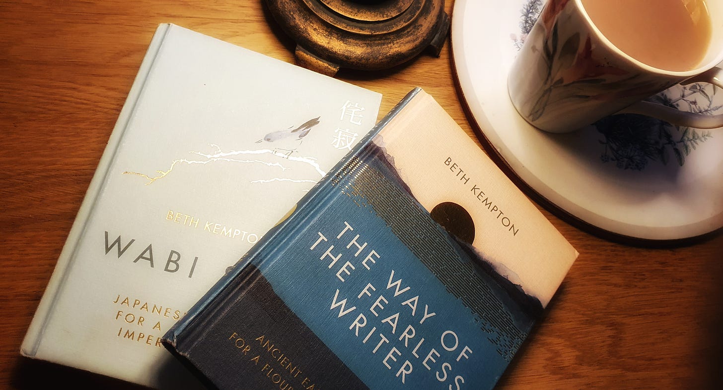 The way of The Fearless Writer and Wabi Sabi books by Beth Kempton