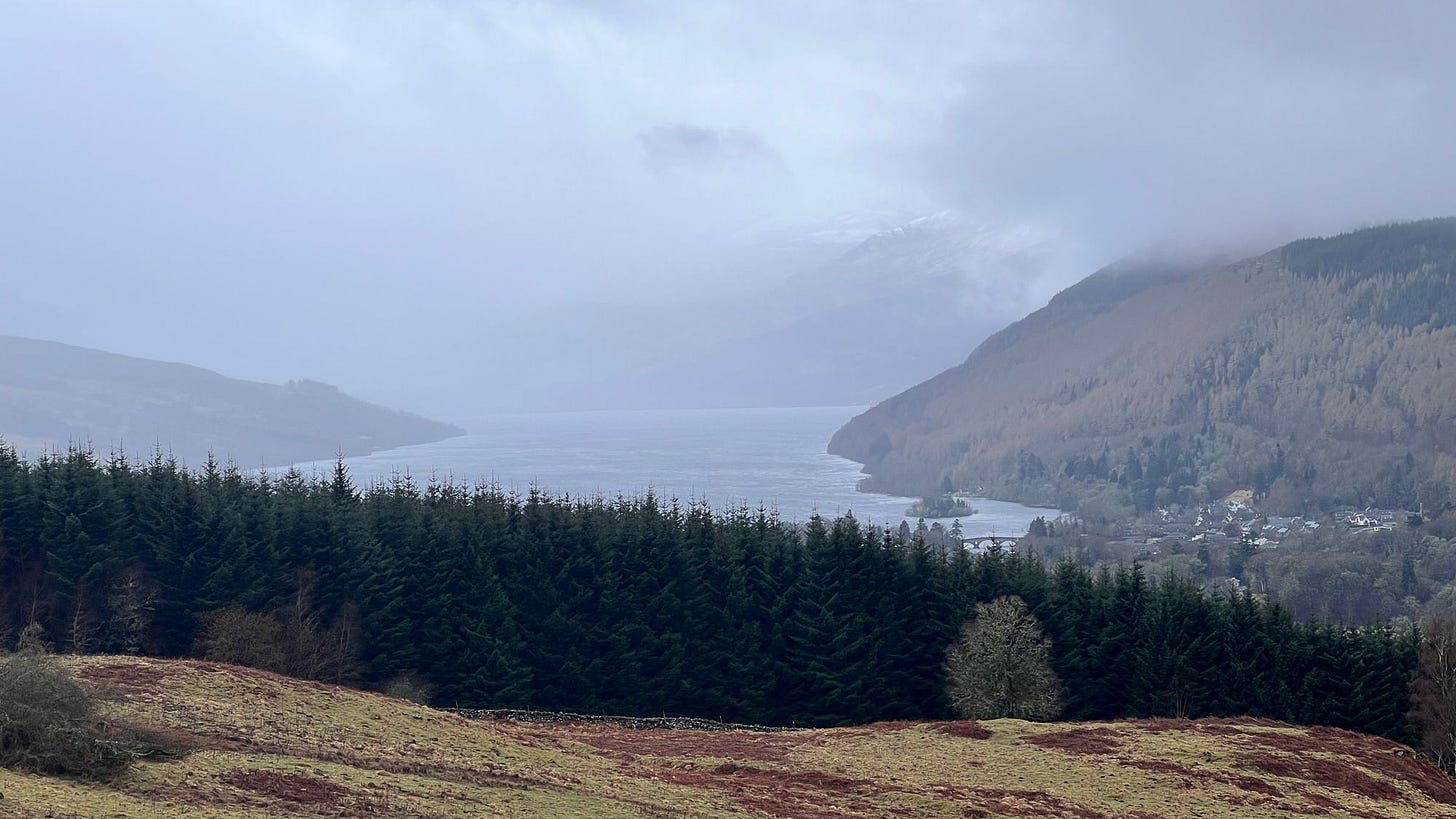 Stopping to look back at Loch Tay