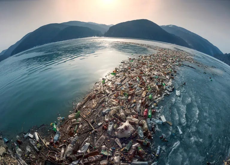 Qué 6 países son responsables del continente de plástico?