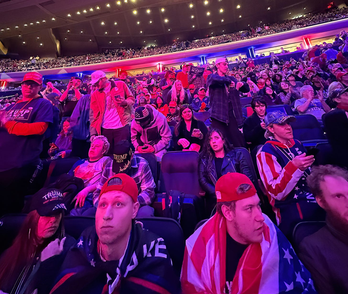 The young men at Donald Trumps Madison Square Garden rally that rump hopes will vote in great numbers.