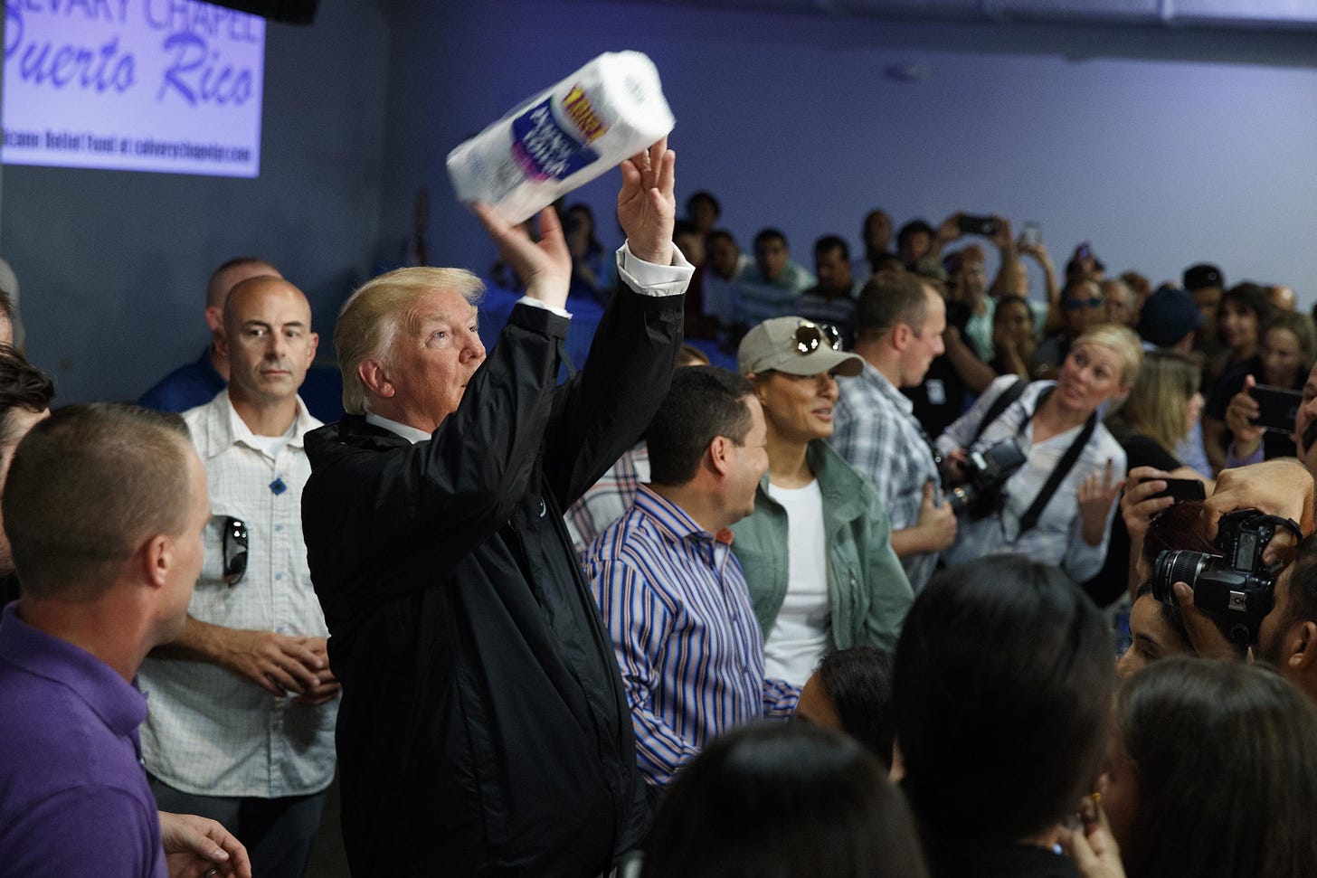 Trump hands out supplies in Puerto Rico