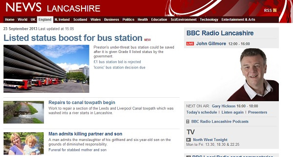 Bus Station leads the Beeb website, after nearly 3 hours Bus Station leads the Beeb website, after nearly 3 hours
