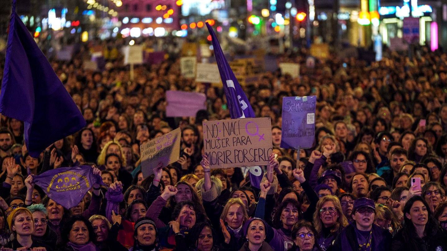 Thousands march for International Women's Day in Spain as lawmakers debate  sexual consent law | Euronews