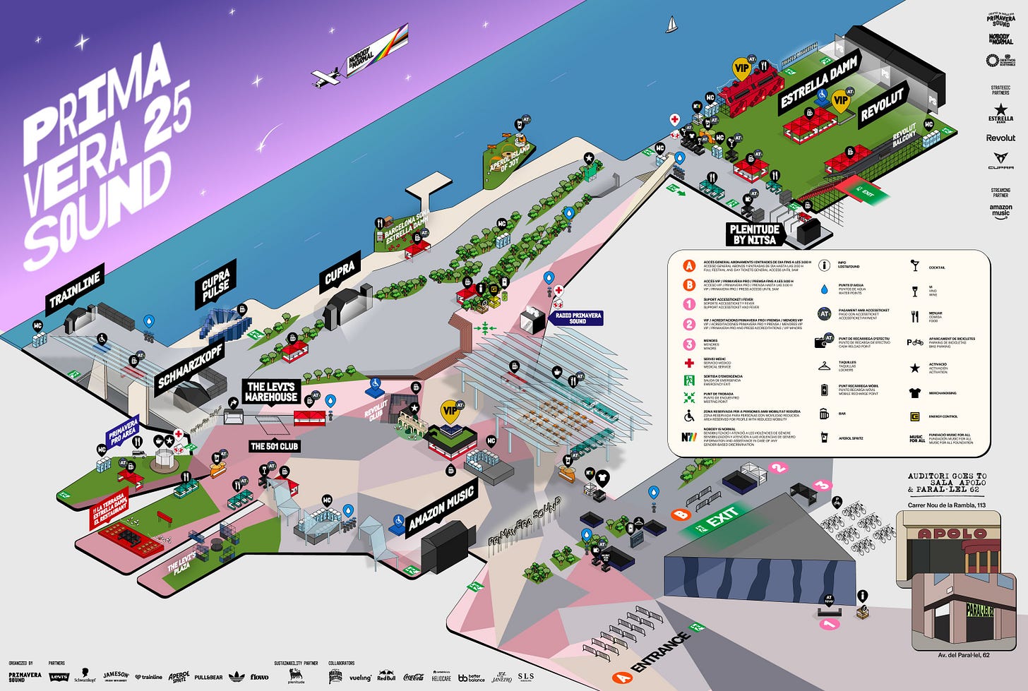Mapa - Primavera Sound Barcelona