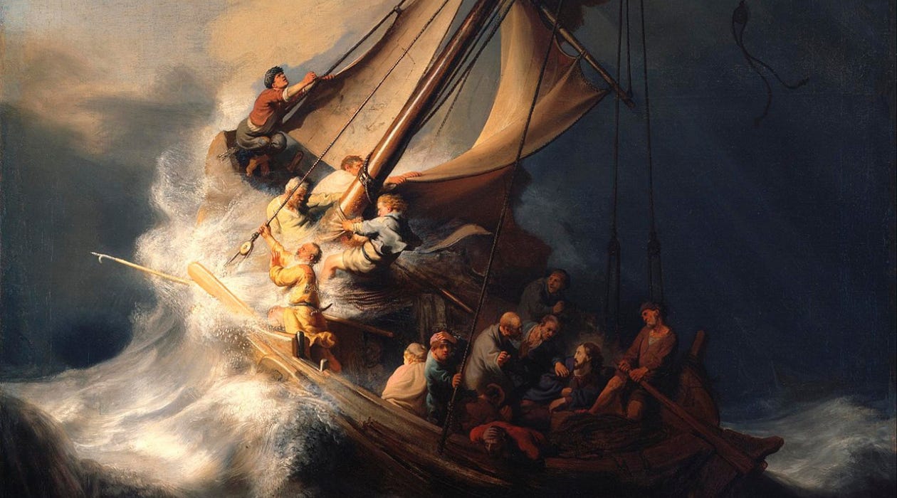 The Storm on the Sea of Galilee by Rembrandt, 1632.