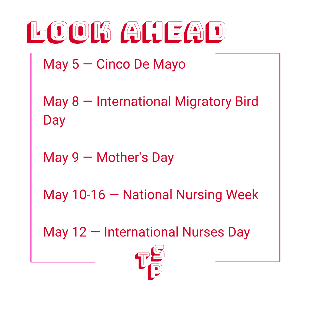 Look ahead calendar for May 3, 2021