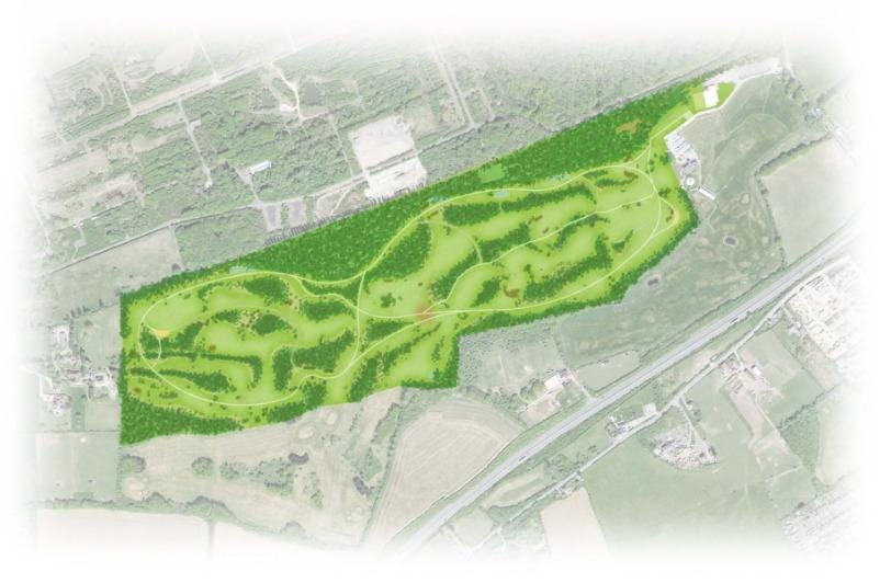 Computer generated image showing concept plan of proposed Deangate parkland.
