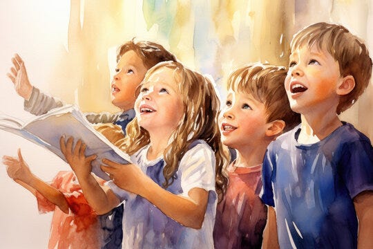 children at worship