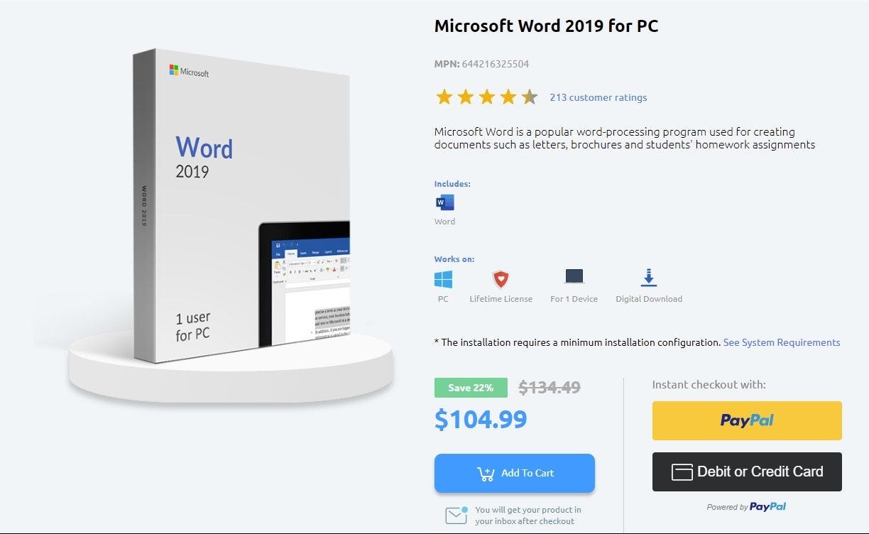 dòng doanh thu của Microsoft Word