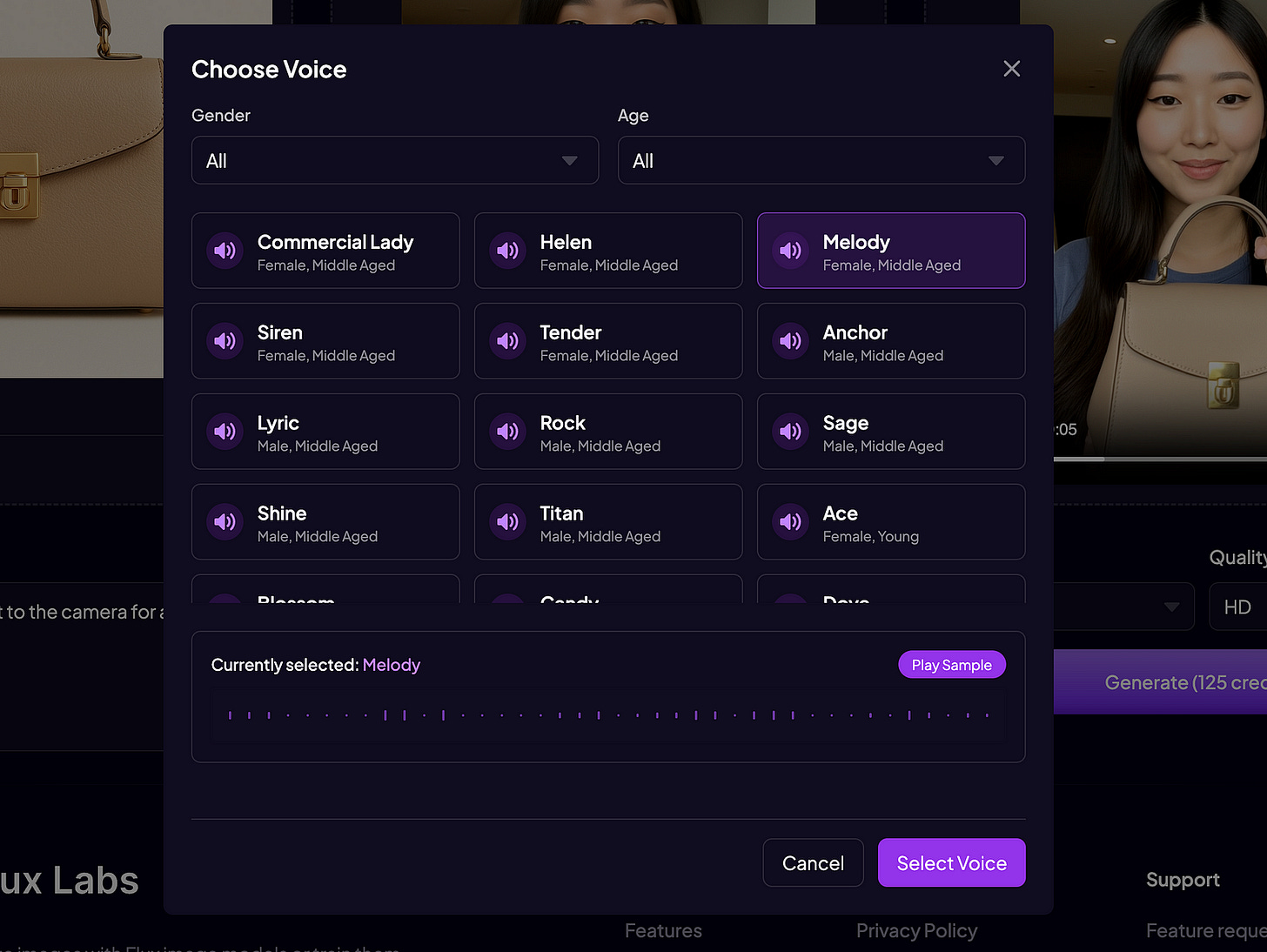 Flux Labs AI voice narration feature