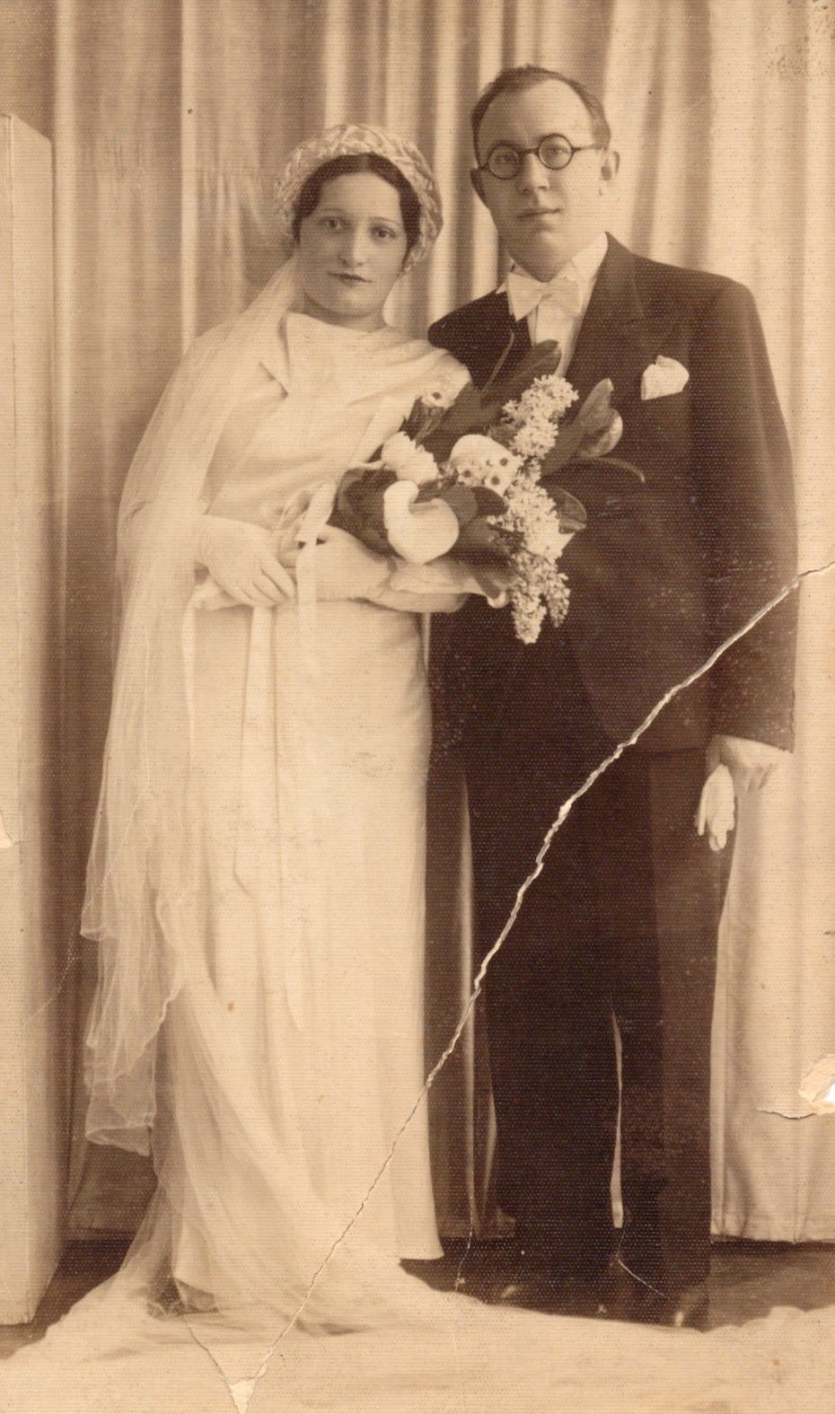 Beila and Wolf at their wedding in Belgium in September 1935.