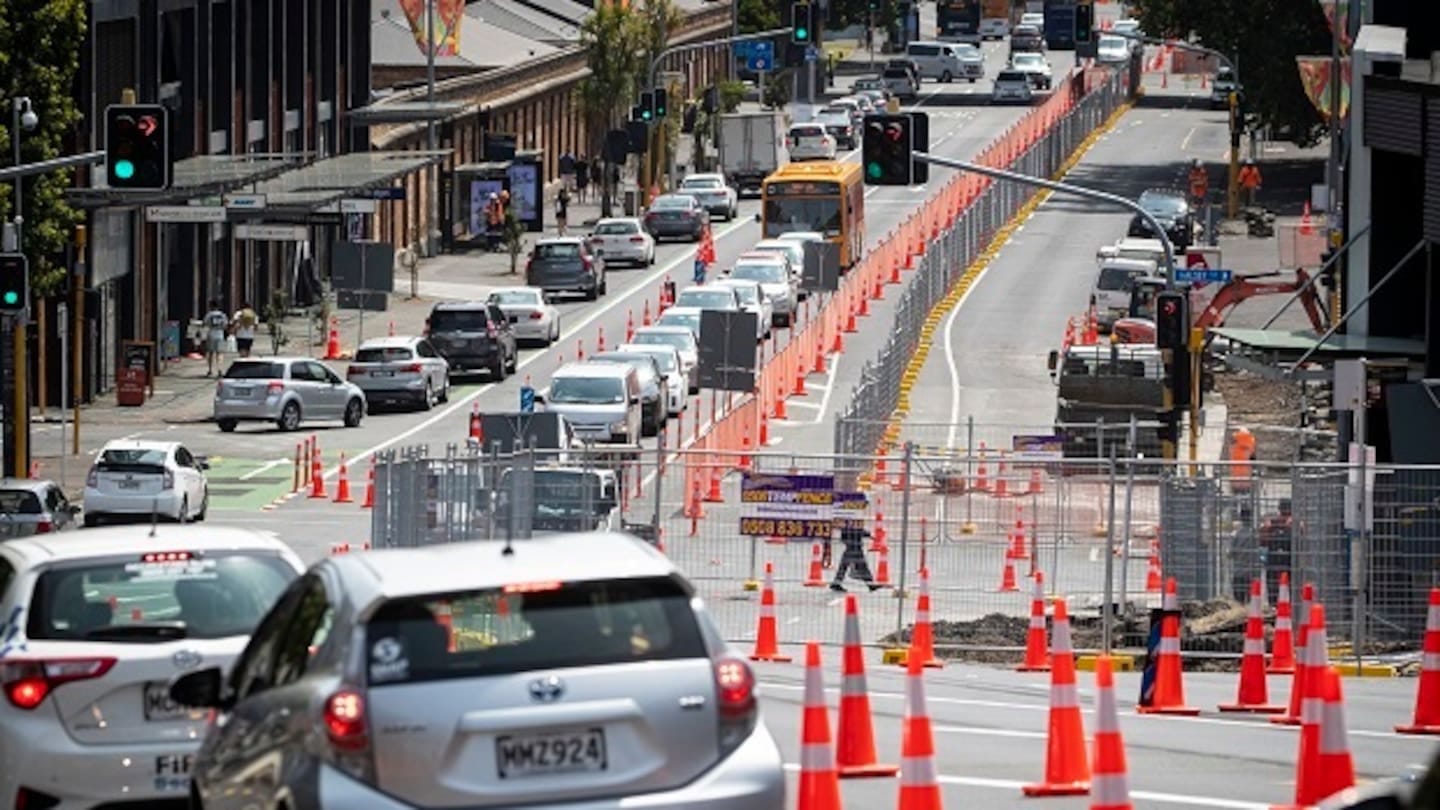 Victoria St was reduced to one lane each way due to roadworks earlier this year, causing major congestion.  Photo / Jason Oxenham