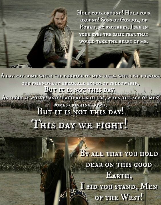 aragorn quotes not this day | Lotr quotes, The hobbit, Lord of the rings